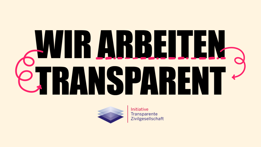 Wir arbeiten Transparent, logo von der Transparenten Zivilgeselschaft